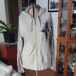 Harley-Davidson Hoodie, Large, Gray/Blue